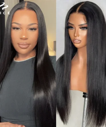 UNice Hair 7x5 13x4 Straight Human Hair Lace Frontal Wig Pre Plucked Pre Cut Pre Bleached Glueless Human Hair Wigs 150% Density