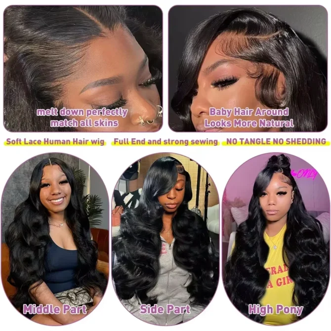 40 42 Inch HD 250% 13x6 Body Water Wave Lace Front Human Hair Wigs 5x5 Glueless Closure Ready To Wear Wig 13x4 Lace Frontal Wig - Image 5
