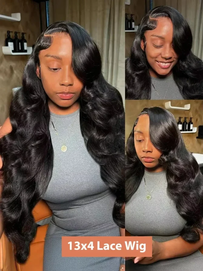 250 Density 30 40 Inch Body Wave Lace Front Human Hair Wigs Water Wave 13x4 13x6 HD Transparent Lace Frontal Wig For Women - Image 3