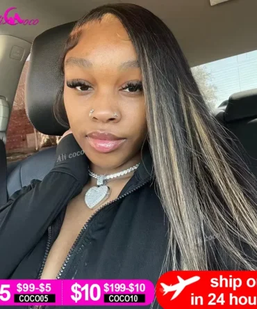 Upgrade Ali Coco 13x4 13x6 Highlight Wig Human Hair Blonde Colored Lace Front Wigs PrePlucked Highlight Blonde Human Hair Wigs