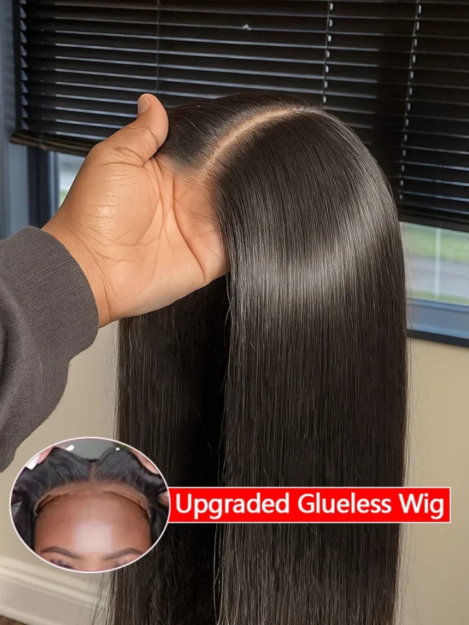 Crown Hair 220% Bone Straight Wear And Go 5x5 Glueless Wig 13x4 HD Lace Front Human Hair Wigs Pre Plucked 360 Full Frontal Wig
