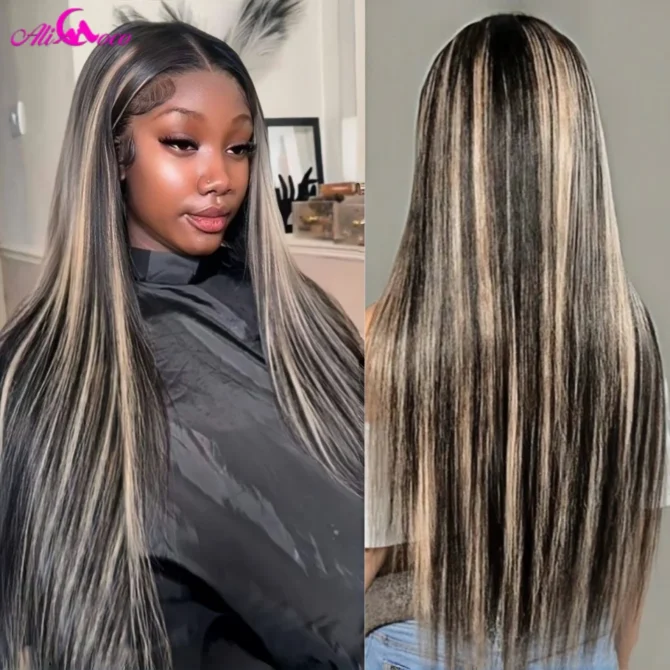 Upgrade Ali Coco 13x4 13x6 Highlight Wig Human Hair Blonde Colored Lace Front Wigs PrePlucked Highlight Blonde Human Hair Wigs - Image 3