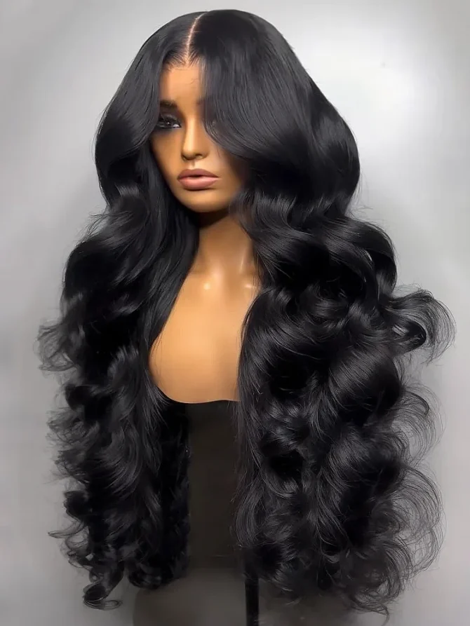 250 Density 30 40 Inch Body Wave Lace Front Human Hair Wigs Water Wave 13x4 13x6 HD Transparent Lace Frontal Wig For Women